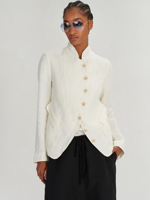 Forme d'Expression Linen Cadet Linen Jacket Ecru White